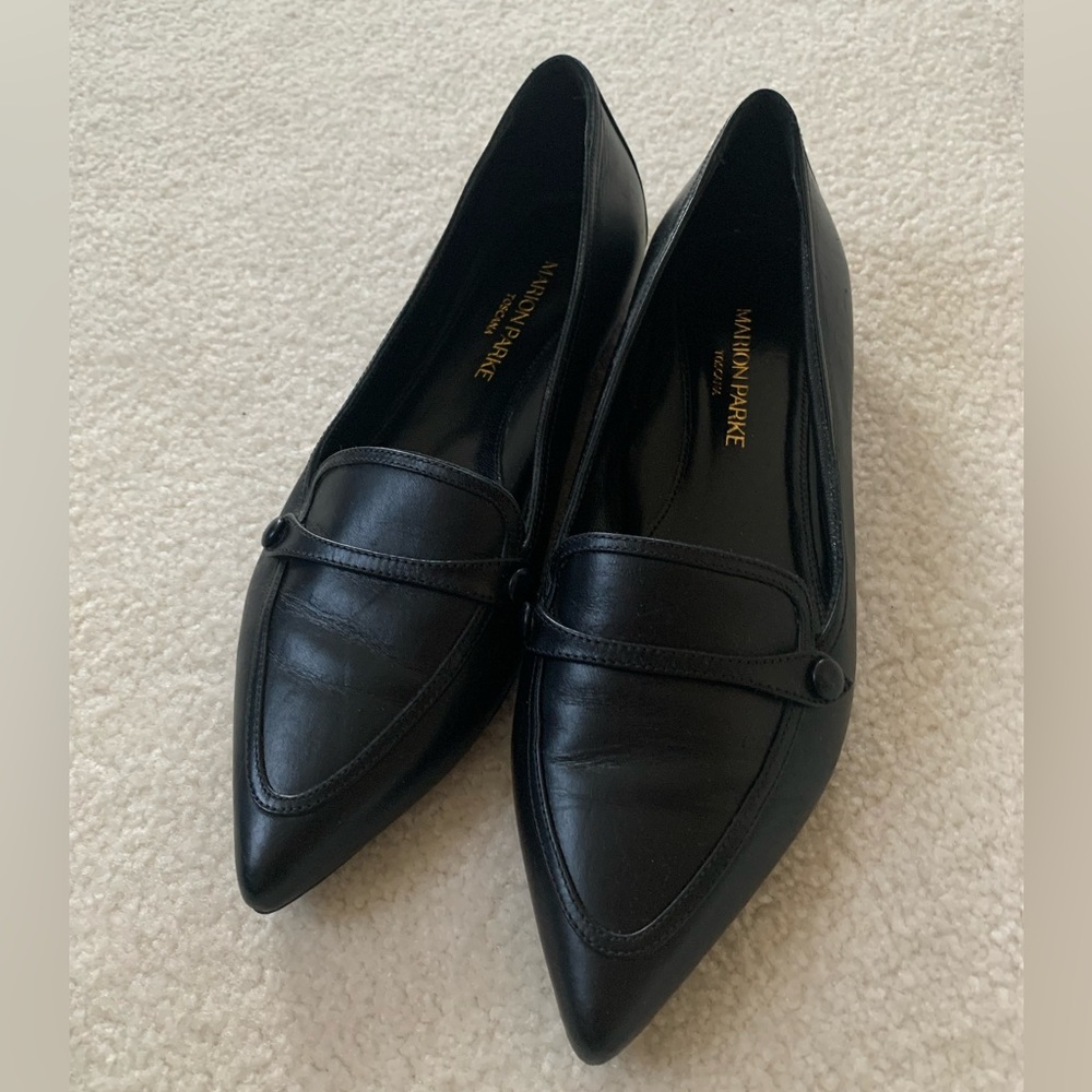 Marion Parke Natalie flat pointed leather loafer 7.5M